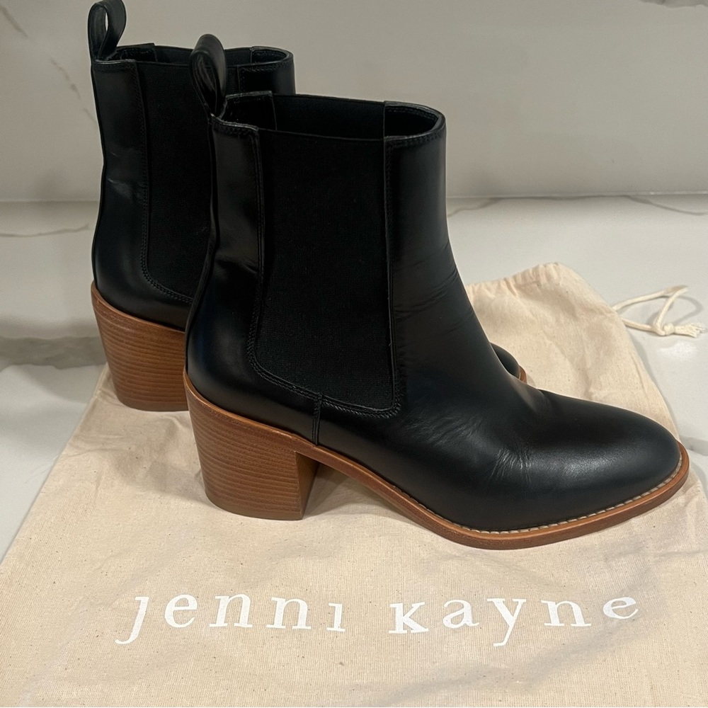 Jenni Kayne women's Leather Frankie‎ Chelsea boot black size 7 No Box